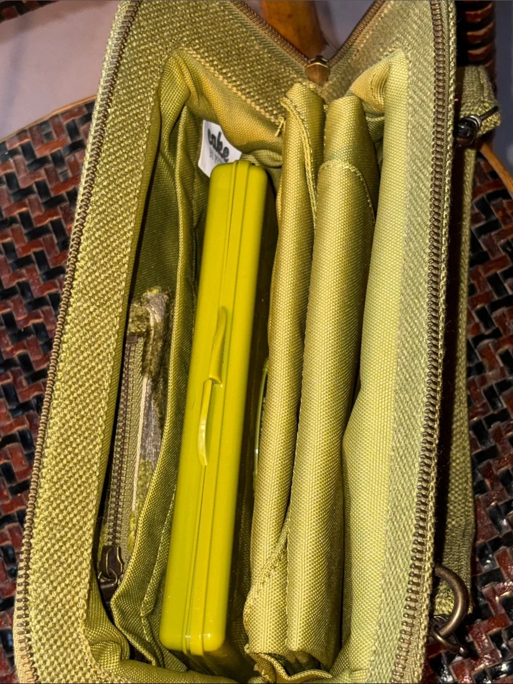 Petunia Pickle Bottom Olive Green Textured Baby Bag including Accessories NWOT